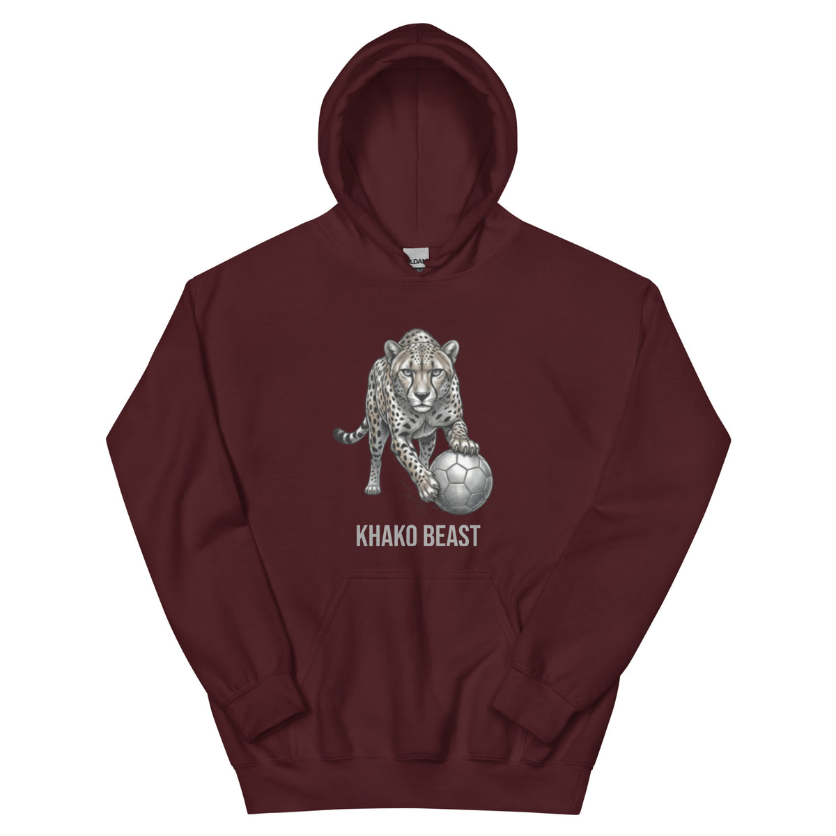 Hoodie CTN Football Khako Wear maroon face — streetwear africain premium