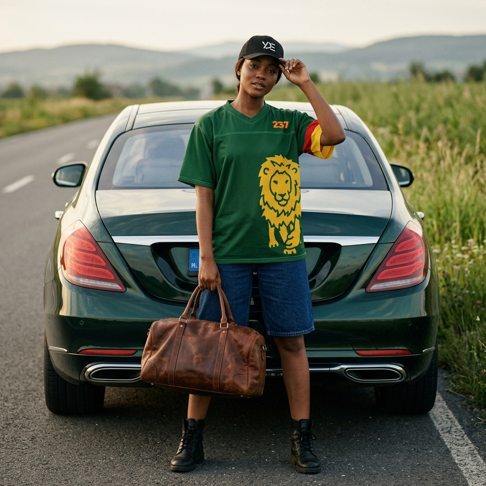Maillot Cameroon Jersey Khako Wear — design 237 Cameroun boxy football streetwear