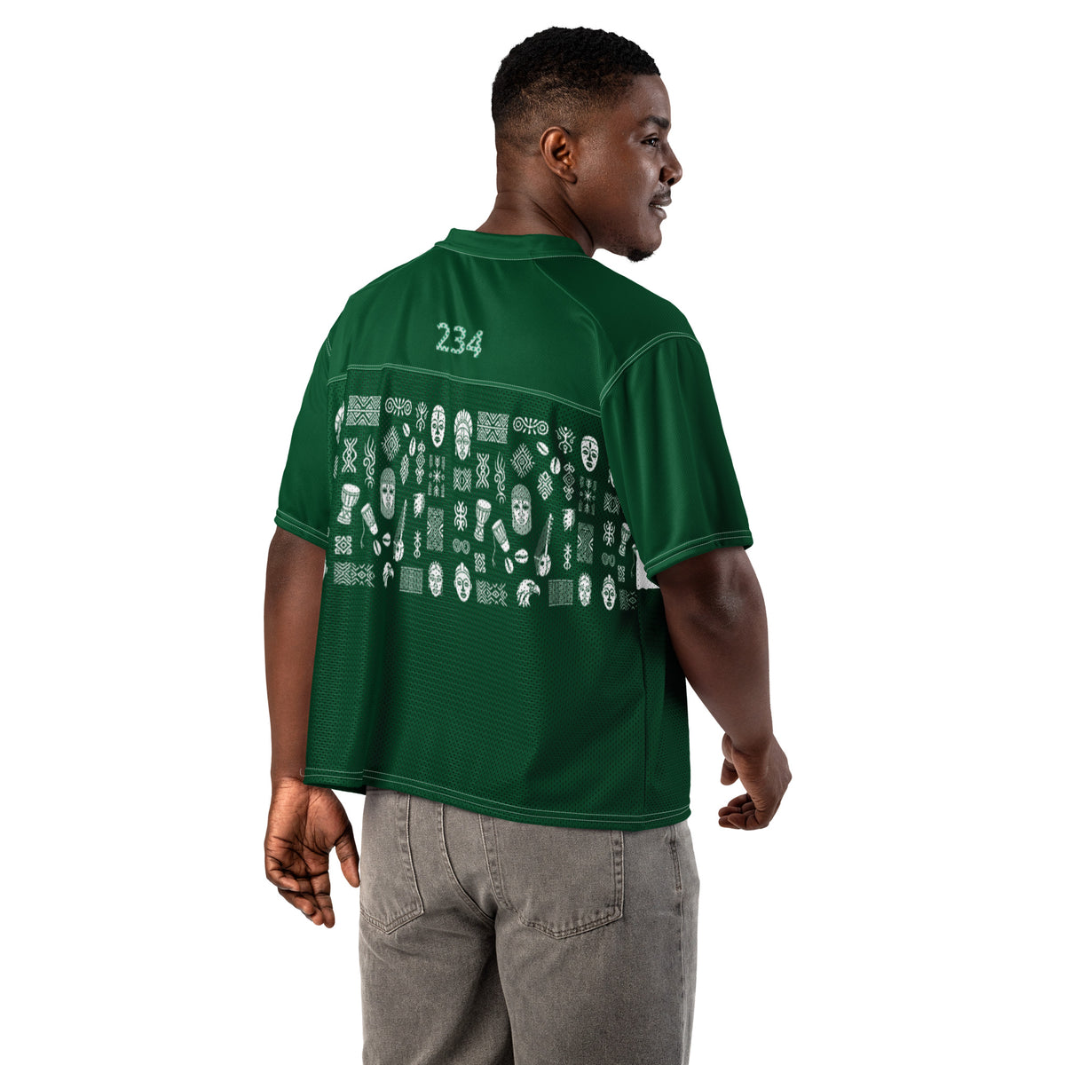 Maillot Naija Jersey dos — boxy fit football africain premium Khako Wear