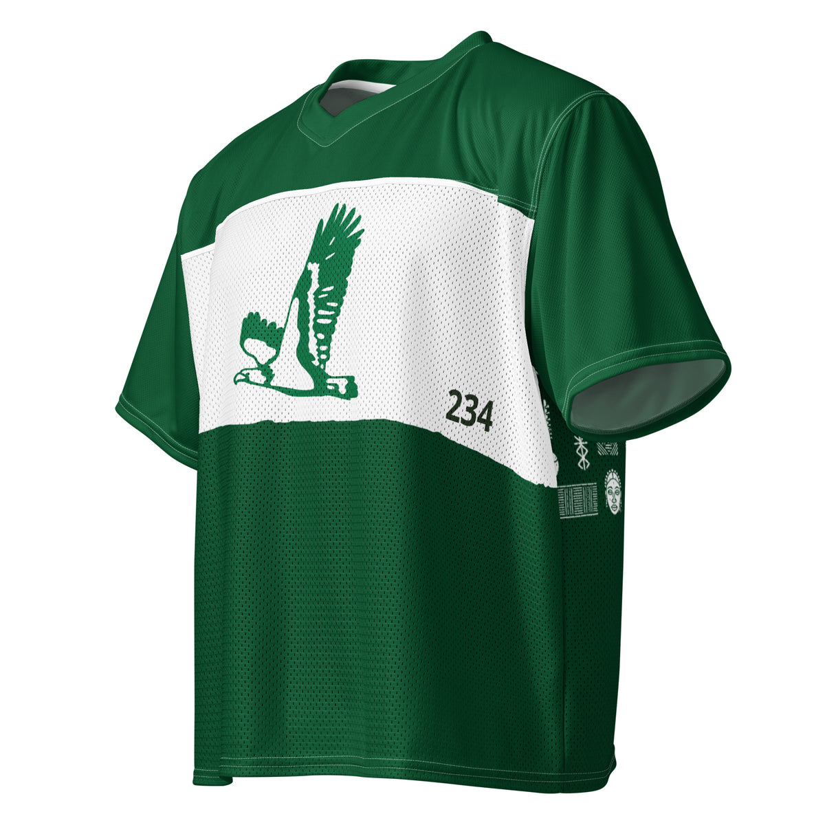 Maillot Naija Jersey face gauche — Super Eagle Nigeria unisexe Khako Wear