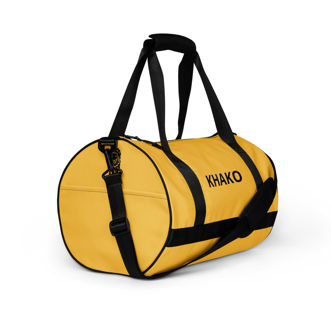 Sac de gym Khako Jaune all-over print face droite — sport africain 30L