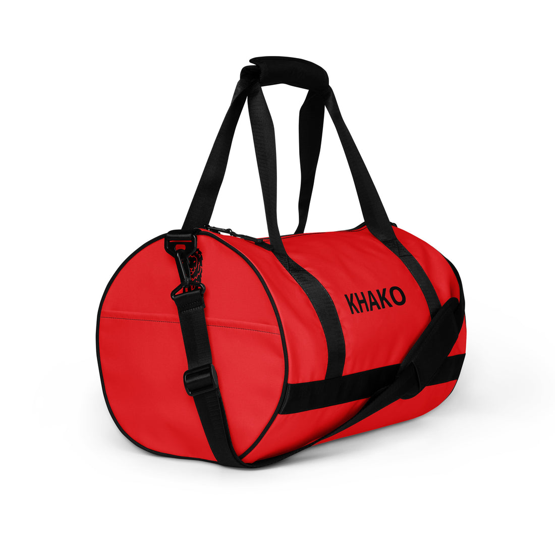 Sac de gym Khako Rouge all-over print face droite — anse renforcée polyester