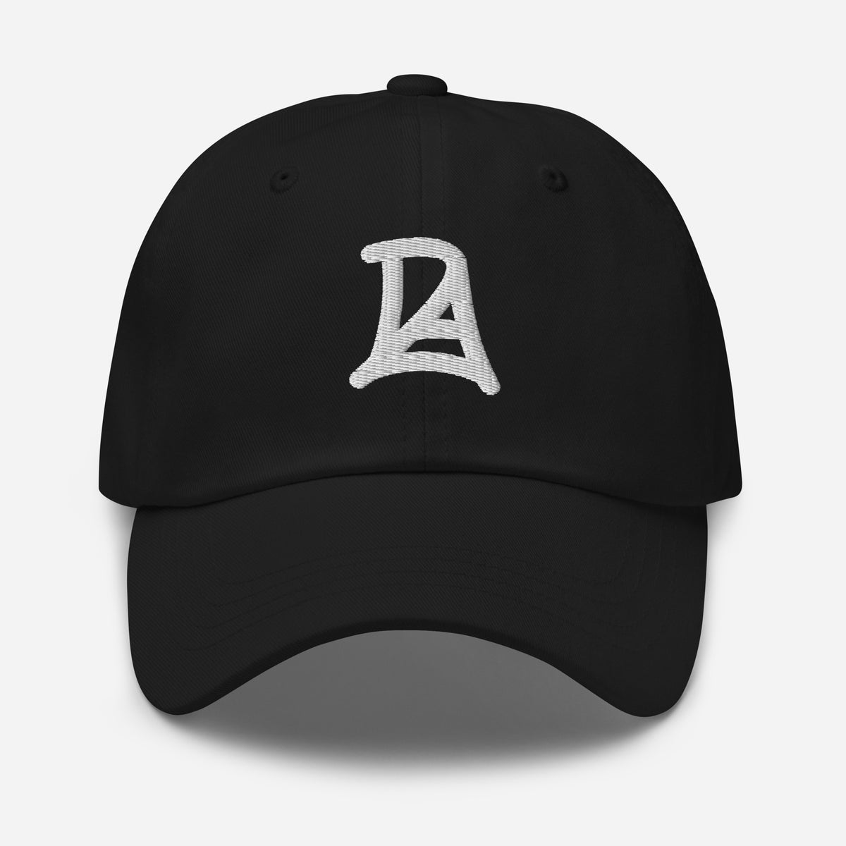 Casquette DLA HAT Khako Wear noire face — dad hat Douala streetwear