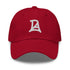Casquette DLA HAT Khako Wear cranberry face — coton chino ajustable