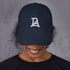 Casquette DLA HAT Khako Wear navy face — DLA Energy streetwear diaspora