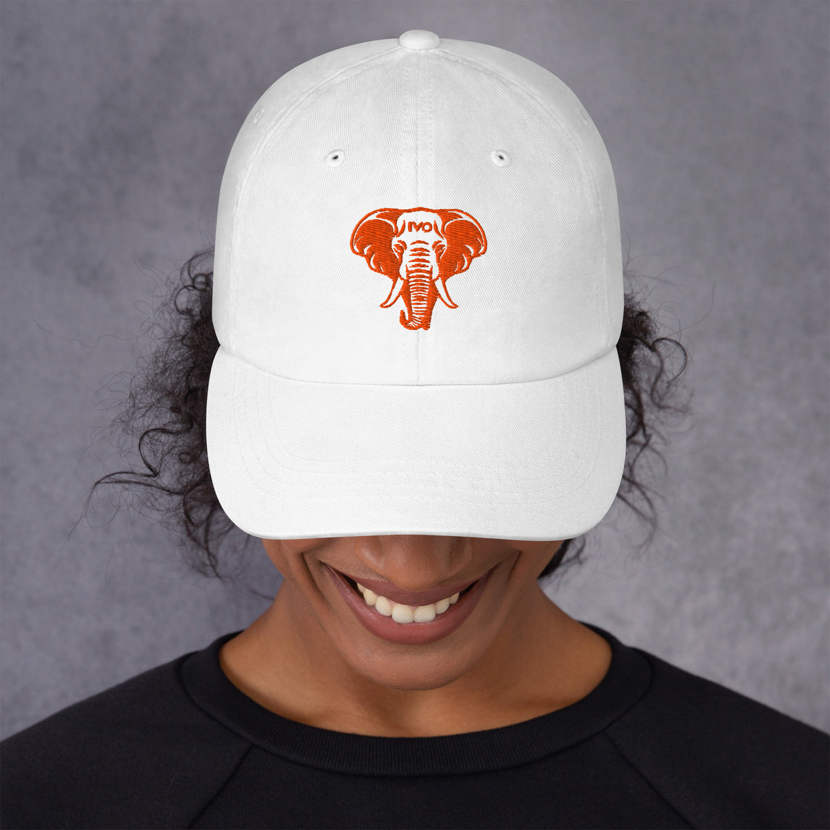 Casquette IVO HAT Khako Wear blanche face — coton chino ajustable premium