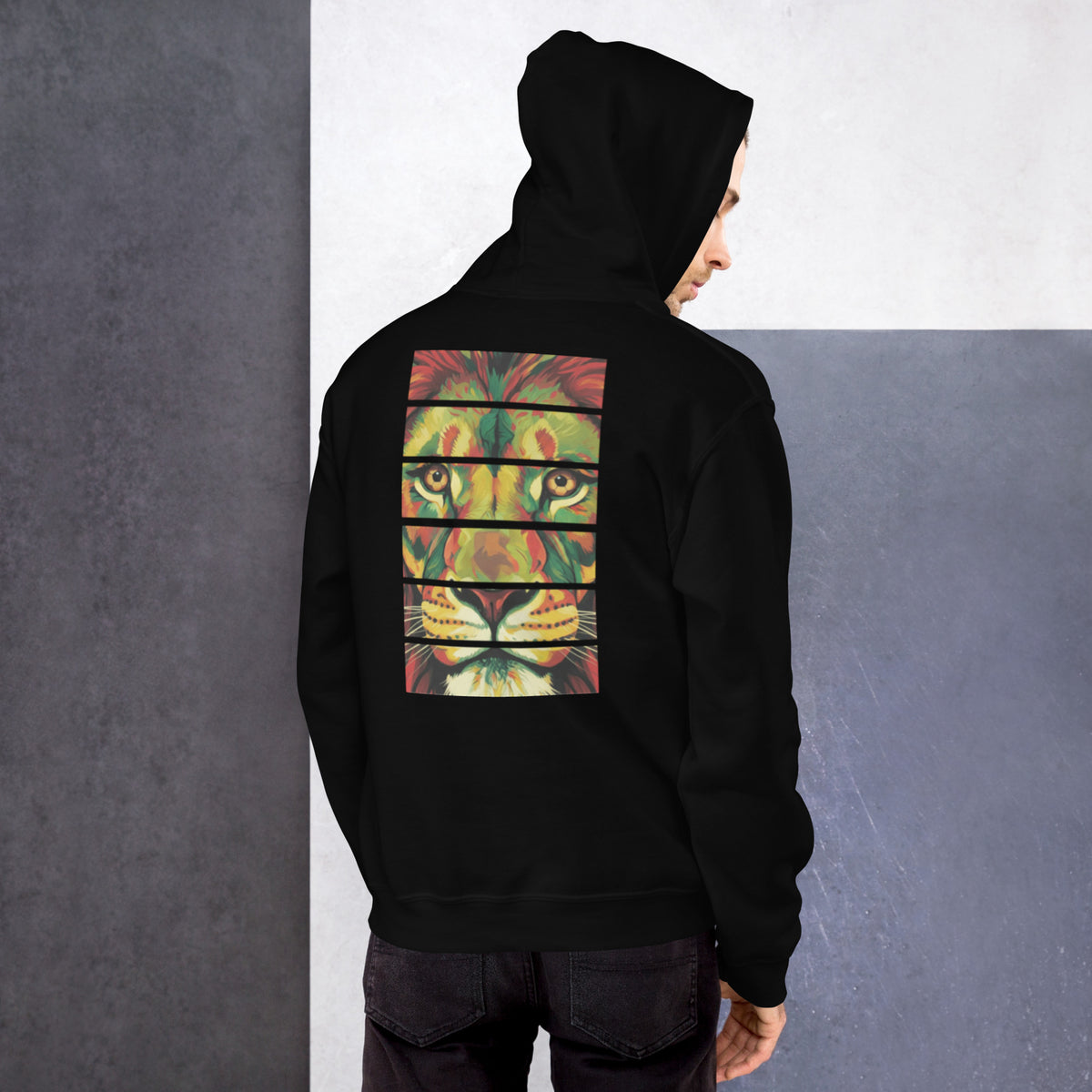 Hoodie INDOMPTABLE Khako Wear noir dos — streetwear diaspora africaine