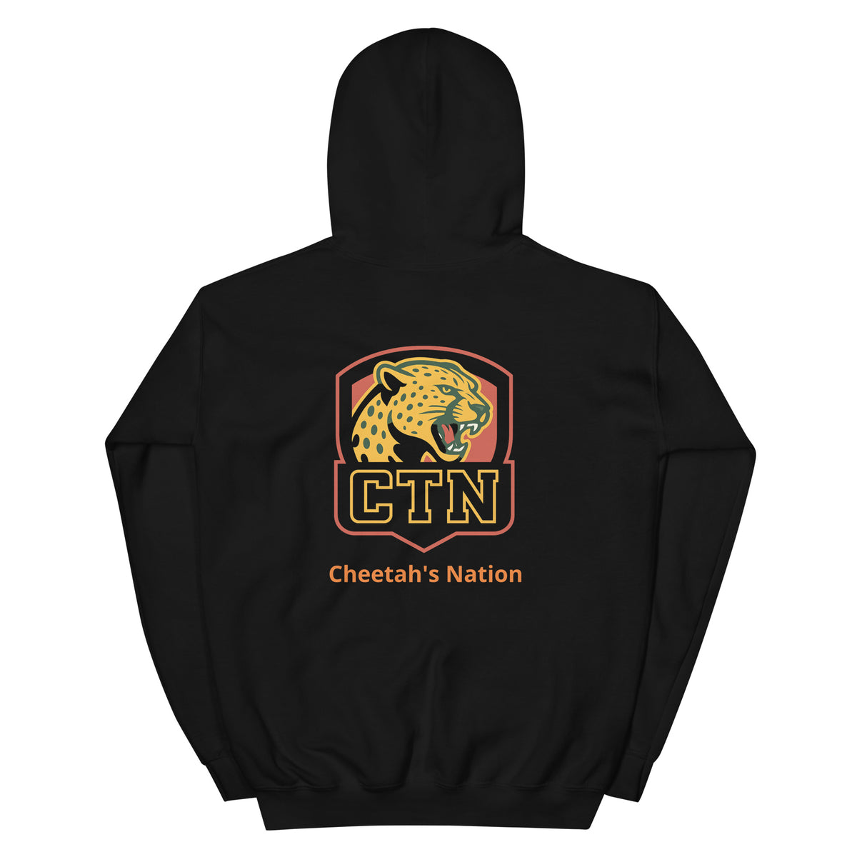 Hoodie CTN Football Khako Wear noir dos — Cheetah&