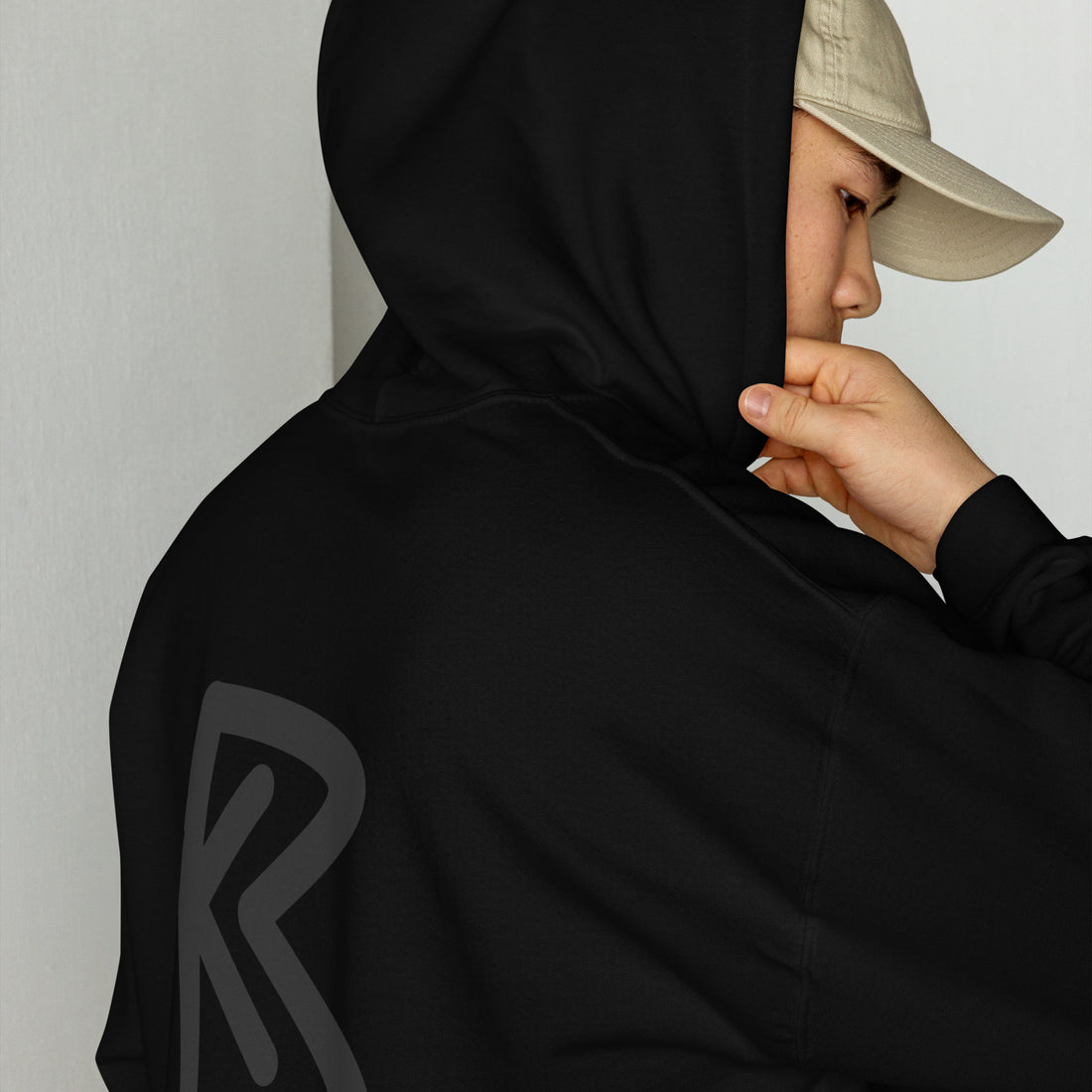Hoodie Leopard Khako Wear noir dos — imprimé léopard premium unisexe