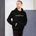 Hoodie INDOMPTABLE Khako Wear noir face — lettrage pan-africain drip