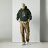 Hoodie Leopard Khako Wear forest green face — tissu premium 8oz