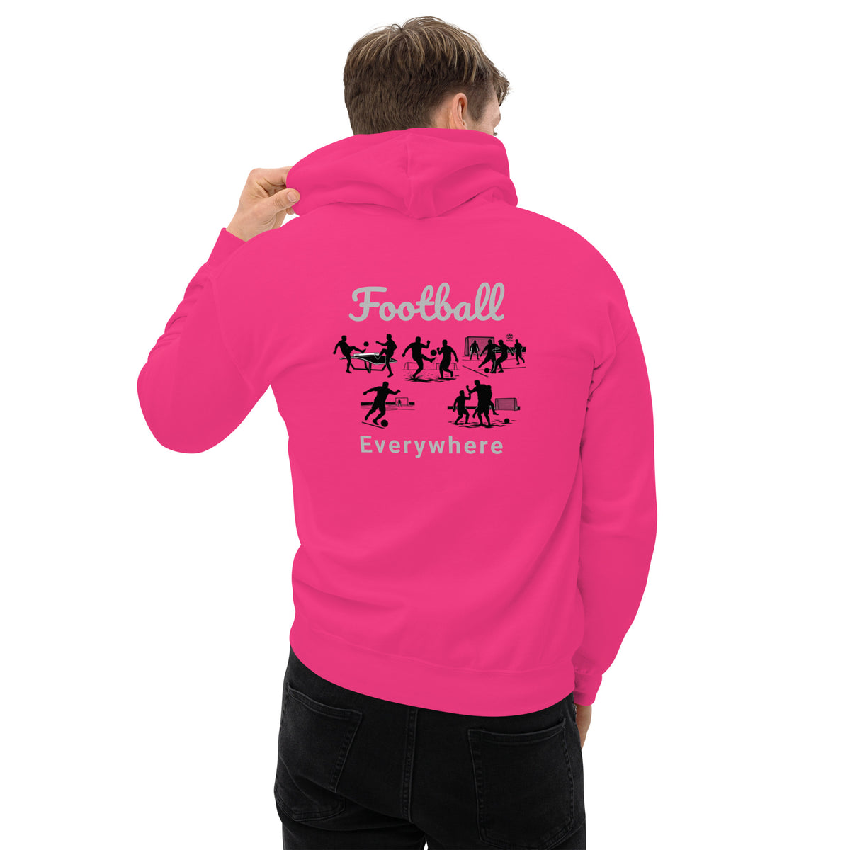 Hoodie Football Everywhere Khako Wear rose dos — football diaspora africaine