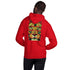 Hoodie INDOMPTABLE Khako Wear rouge dos — streetwear africain unisexe